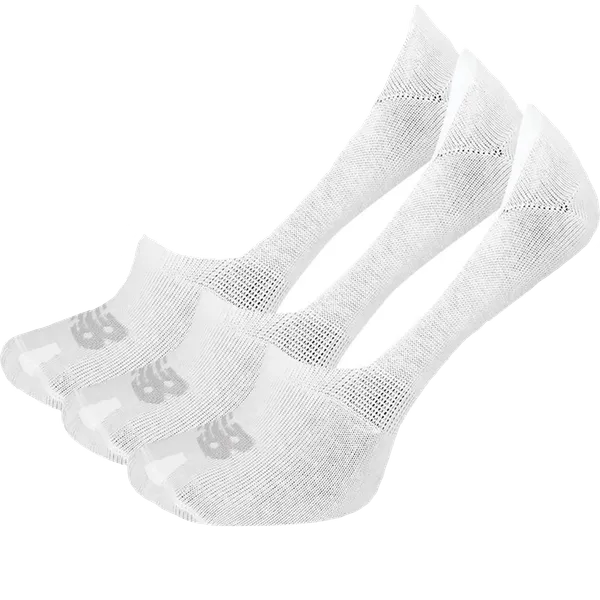 Medias Cortas New Balance Performance Cotton Unseen Liner 3 Pack Blanco